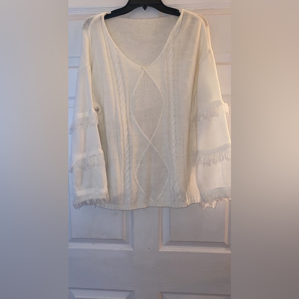 Boutique Fringe Sweater NWT
